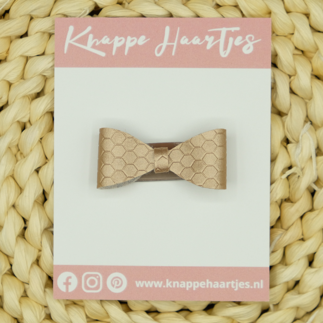 Haarstrikje honingraat goud