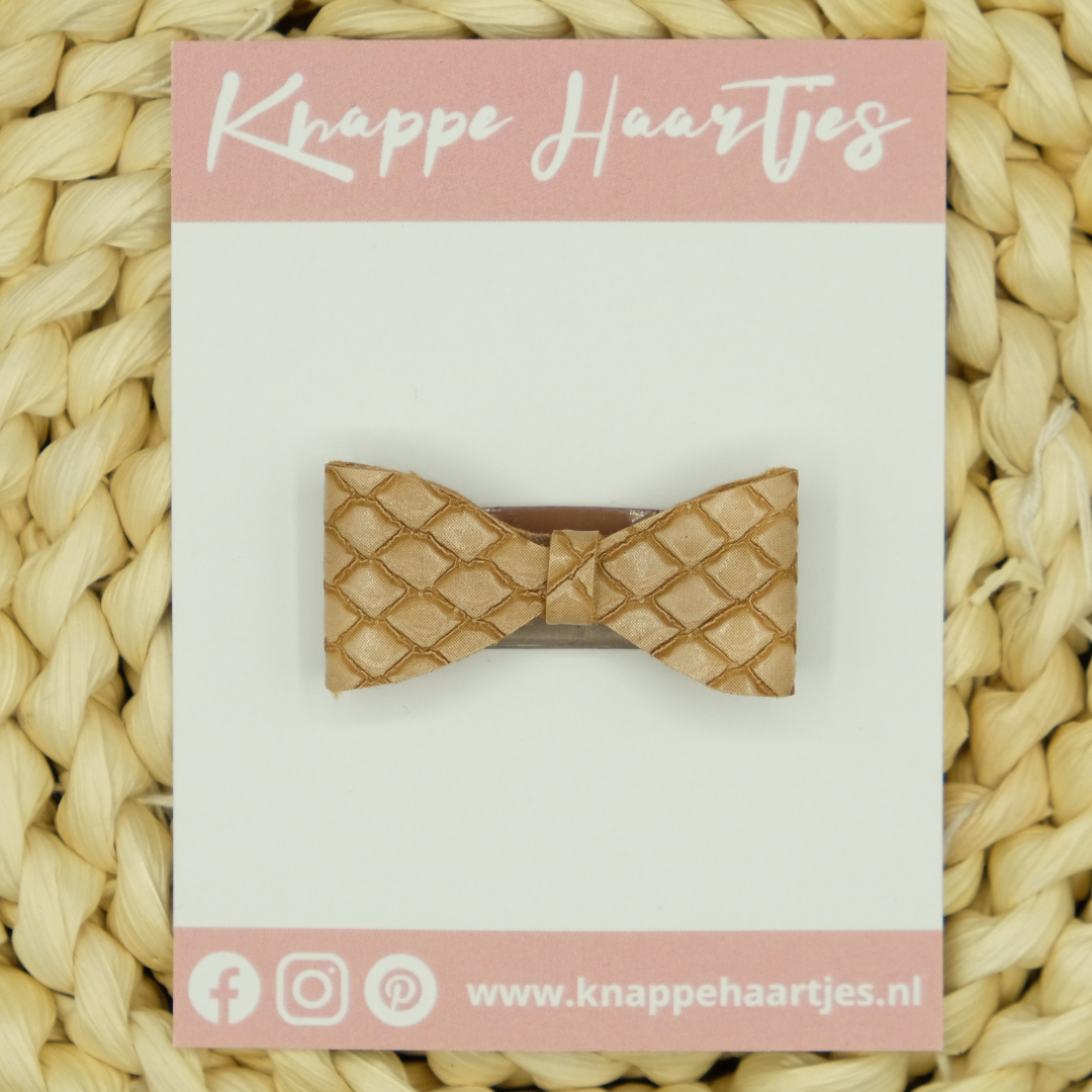 Haarstrikje geruit bruin