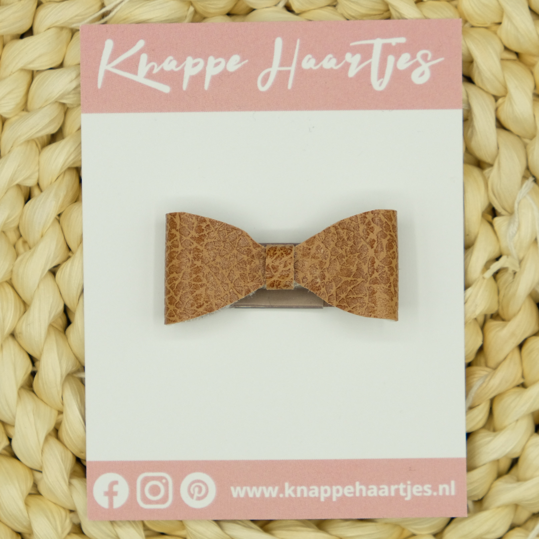 Haarstrikje cognac bruin glans