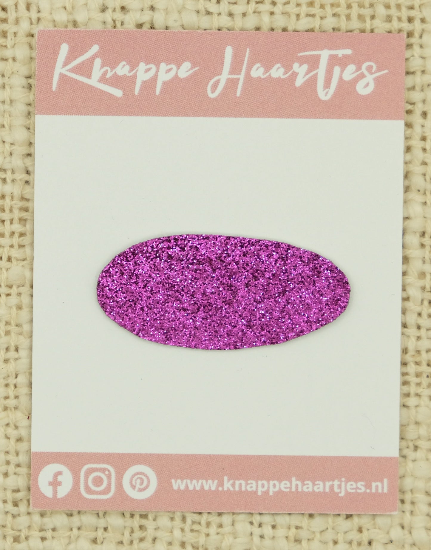Ovaal paars glitter