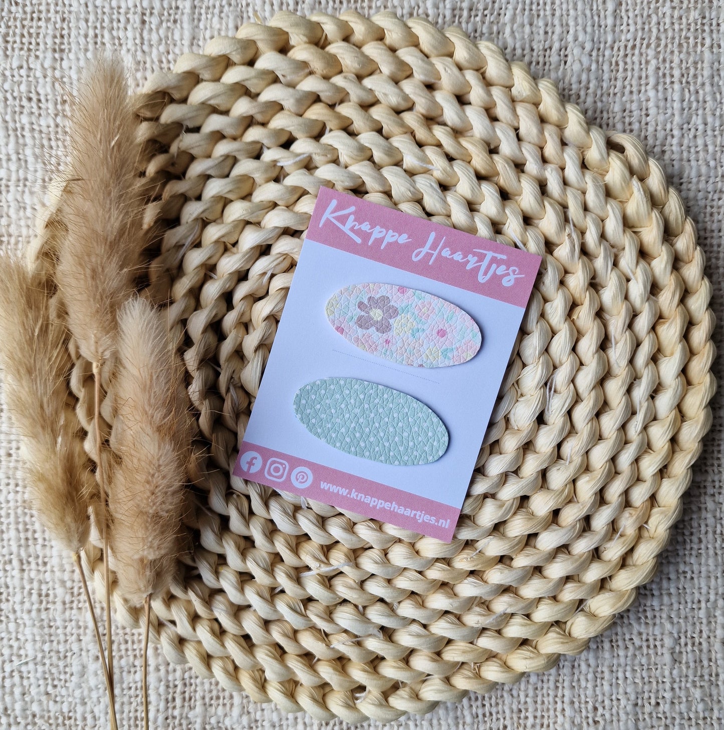 Pastel Bloemen set ovaal