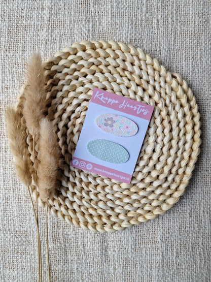 Pastel Bloemen set ovaal