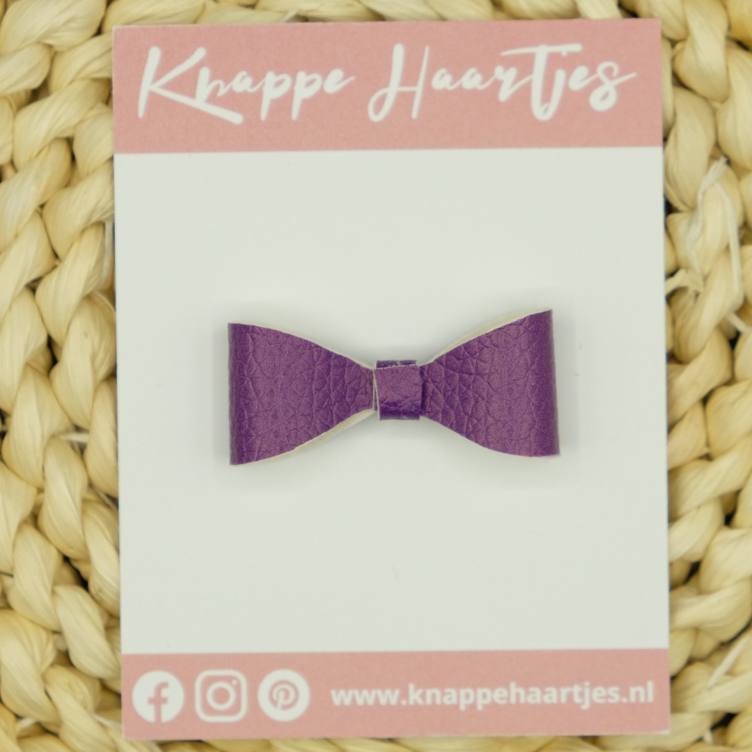 Haarstrikje paars leer