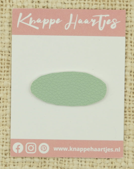 Ovaal mint groen leer