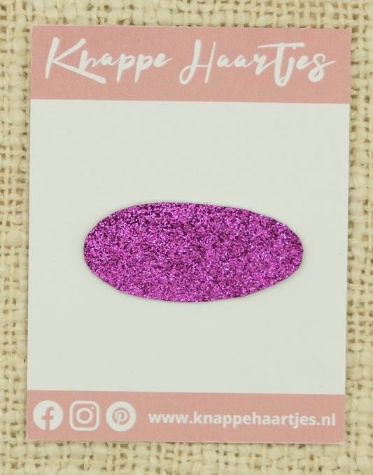Ovaal paars glitter